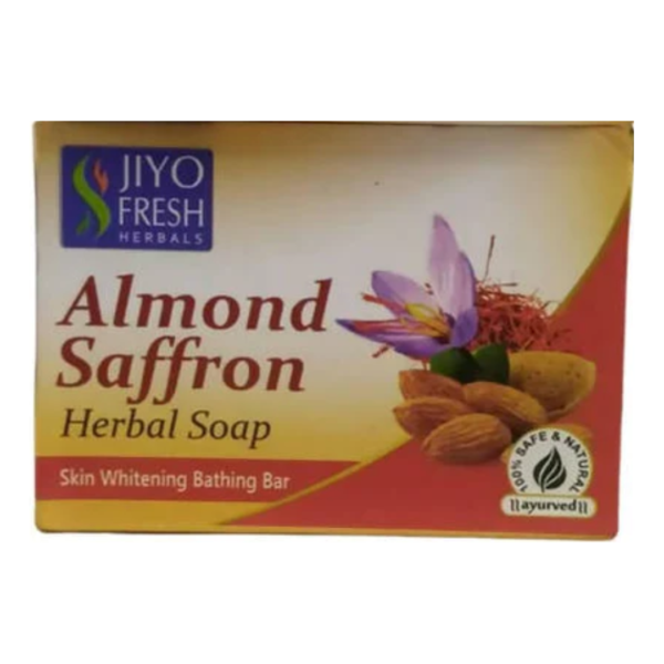 JIYO FRESH ALMOND SAFFRON HERBAL SOAP 100 GM