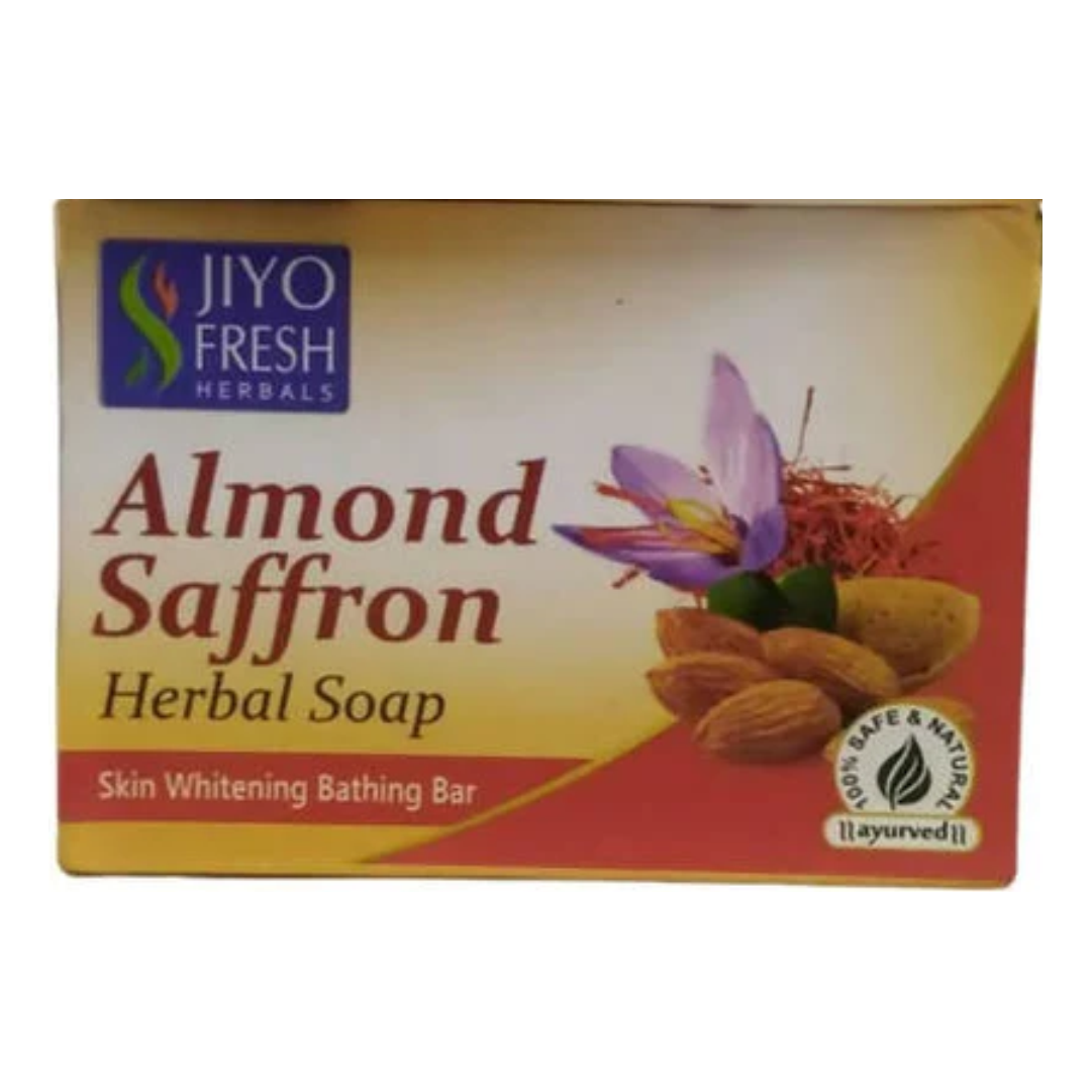JIYO FRESH ALMOND SAFFRON HERBAL SOAP 100 GM