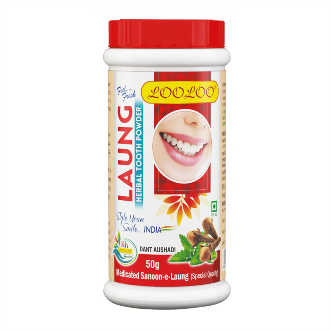 LooLoo Herbal Medicated Tooth Powder Laung (Clove)