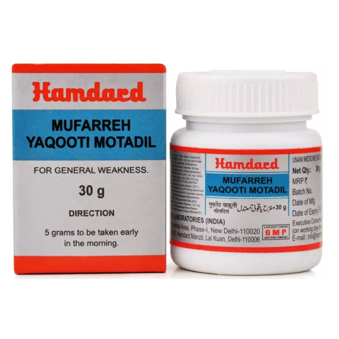 HAMDARD MUFARREH YAQOOTI MOTADIL 30 GM