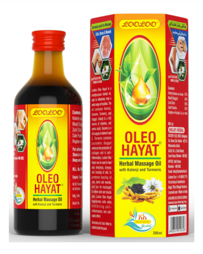 LooLoo Oleo Hayat Herbal Massage Oil with Kalonji & Turmeric